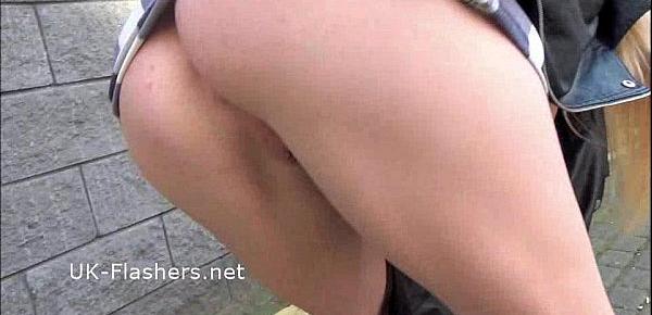  Axa Jays flashing and blonde babes public nudity of shy amateur exhibitionist